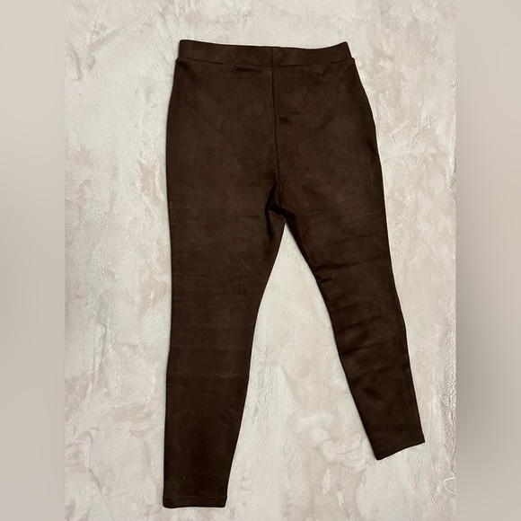 4/$20 - Cleo faux suede leggings in dark brown women’s size petite small - Picture 5 of 8